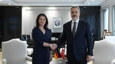 وزيرة الخارجية الألمانية مع نظيرها التركي