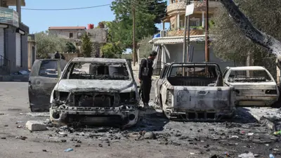 آثار أعمال العنف في السويداء