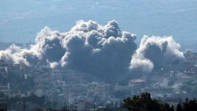 آثار غارة إسرائيلية على قرى جنوب لبنان