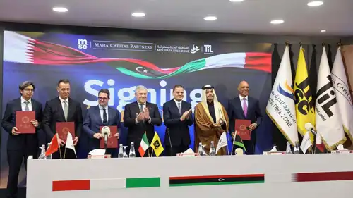 خلال مراسم توقيع الاتفاقية في مصراتة