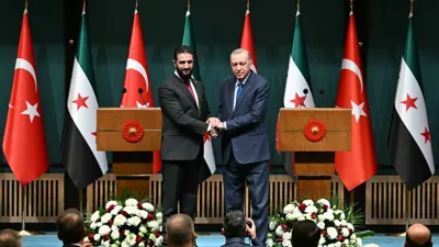 لقاء سابق بين أردوغان والشرع