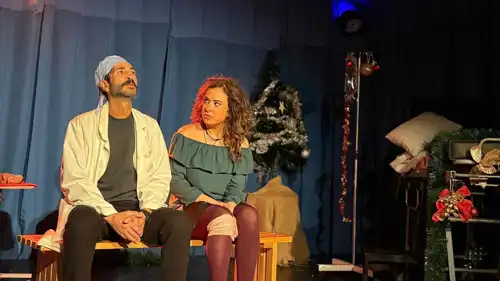 مشهد من المسرحية اللبنانية ليلة عيد