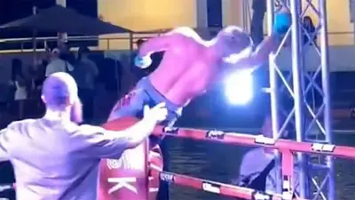 مصباح كهربائي يصعق ملاكما أثناء الاحتفال بفوزه