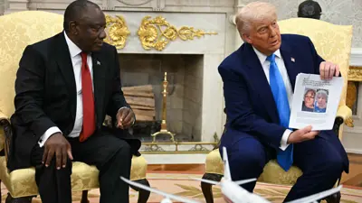 دونالد ترامب وسيريل رامابوسا