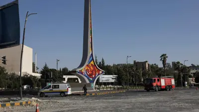 آثار القصف على دمشق