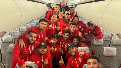 فريق الأفريقي التونسي خلال زيارته إلى ليبيا