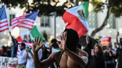 من احتجاجات لوس أنجلوس