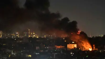 القصف الذي طال ضاحية بيروت 