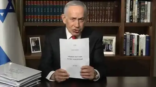 نتنياهو خلال حديثه عن تقرير 7 أكتوبر
