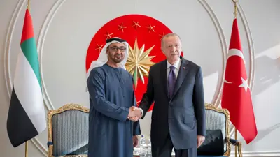 من لقاء سابق بين محمد بن زايد وأردوغان