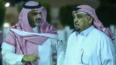 حامد البلوي مع محمد الخليفة رئيس نادي الخلود السابق