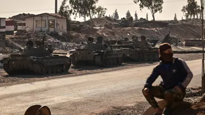 دبابات مهجورة قرب درعا