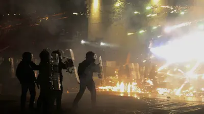 مواجهات بين محتجين والشرطة في جورجيا