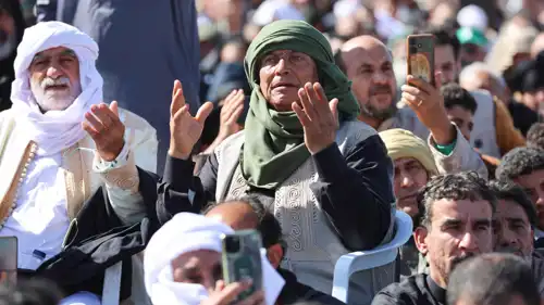 أنصار سيف الإسلام القذافي خلال جنازته