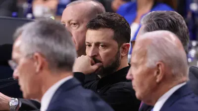  زيلنسكي خلال حضوره قمة الناتو الأخيرة في واشنطن