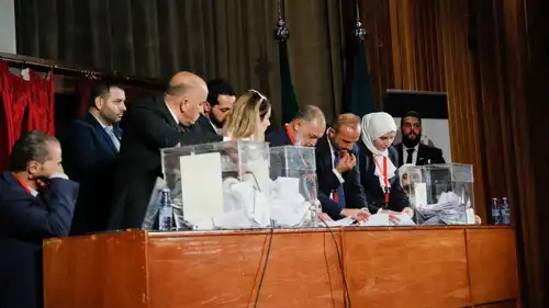 إحدى مراكز الاقتراع في سوريا