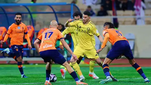 من مباراة النصر والفيحاء