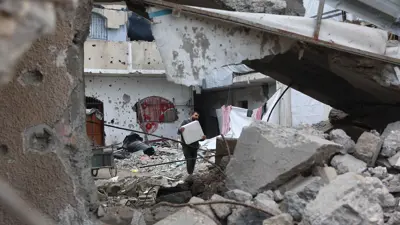 جانب من الدمار الذي تسببت به إسرائيل في غزة