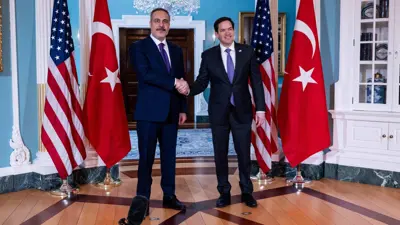 وزير الخارجية الأمريكي ماركو روبيو ونظيره التركي هاكان فيدان