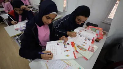 طالبات في مدرسة مصرية