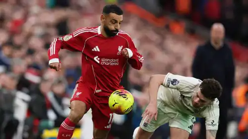 محمد صلاح في مباراة ليفربول ونوتنغهام فورست