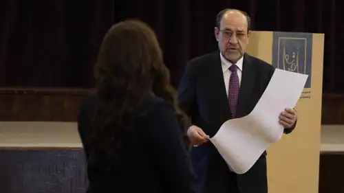 المالكي خلال الإدلاء بصوته