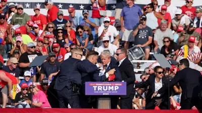 لحظة محاولة اغتيال ترامب في بنسلفانيا