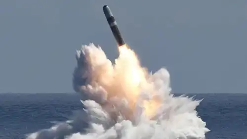 تجربة صاروخية أمريكية في وقت سابق