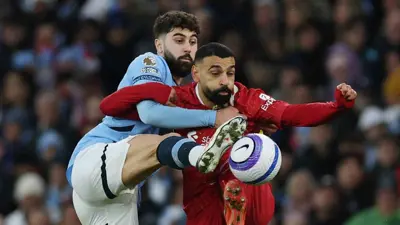 محمد صلاح في مباراة مانشستر سيتي وليفربول