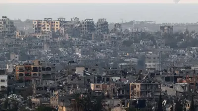 مبانٍ مدمّرة شمال قطاع غزة