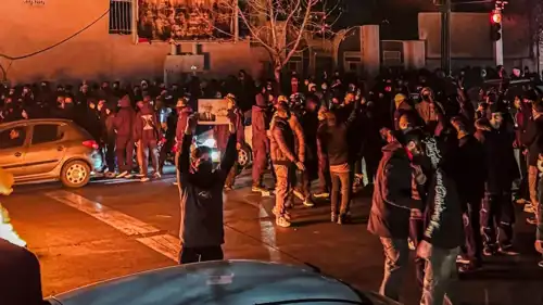 احتجاج في طهران في يناير الماضي