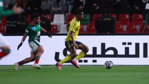 من مباراة النصر والاتفاق في دوري روشن