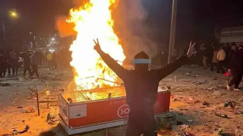 صورة متداولة للاحتجاجات في إيران