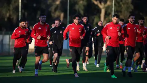 من تدريب الأهلي الأخير في المغرب قبل مواجهة الجيش الملكي