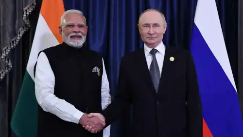 بوتين ومودي على هامش قمة شنغهاي الأخيرة