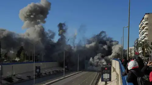 من الغارات الإسرائيلية على بيروت 