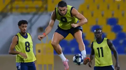 كريستيانو رونالدو في تدريبات النصر