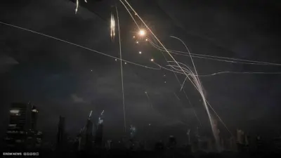 محاولة اعتراض صاوريخ إيرانية