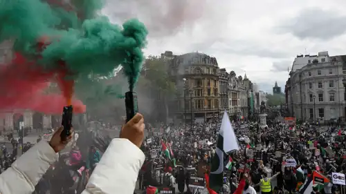 مظاهرات مؤيدة لفلسطين في بريطانيا