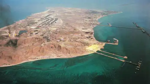 صورة جوية لجزيرة خرج الإيرانية