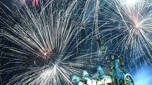 ألعاب نارية في ليلة رأس السنة بألمانيا