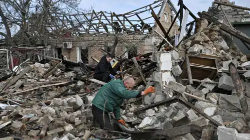 منزل دمرته غارة جوية روسية على أوكرانيا