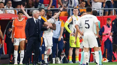 انفعال روديغر خلال مباراة الكلاسيكو