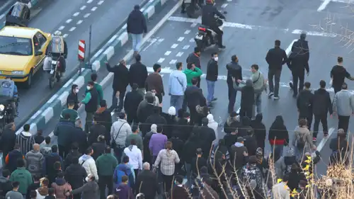 جانب من احتجاجات إيران