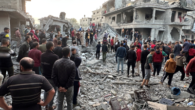 ىثار القصف الإسرائيلي على منطقة جباليا