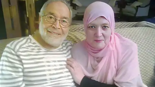 شمس البارودي برفقة زوجها الراحل حسن يوسف