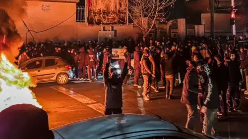 من الاحتجاجات في إيران