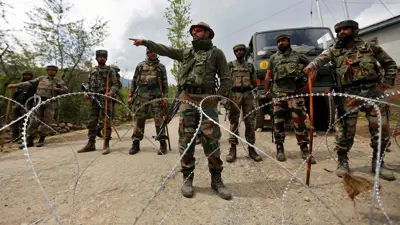 عناصر من الجيش الهندي على الحدود