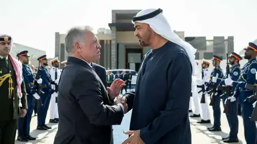 الشيخ محمد بن زايد والملك عبد الله الثاني 