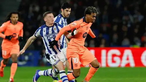 مباراة برشلونة وريال سوسييداد في الدوري الإسباني